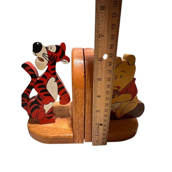 Winnie The Pooh & Tigger Wooden Bookends Childrens Kids Room Decor - Picture 3 of 5